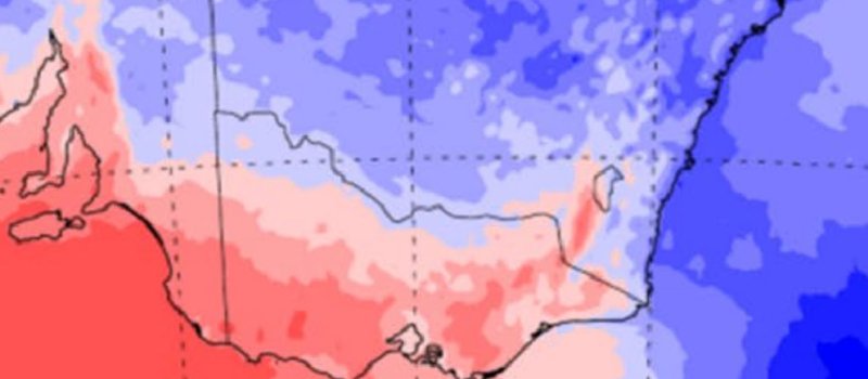 Map snippet of climate data modelling 