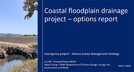 Presentation for Coastal Floodplain Drainage project.