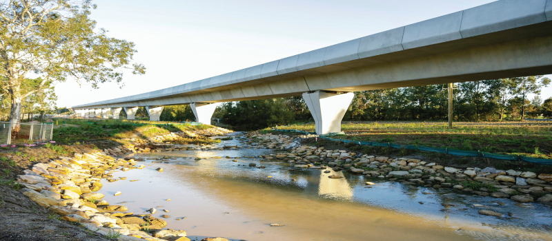 Creek under North West Rail Link Corridor, Sydney.