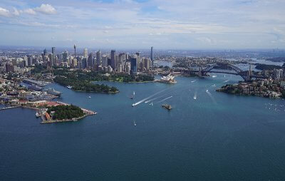 A view of Sydney Harbour.