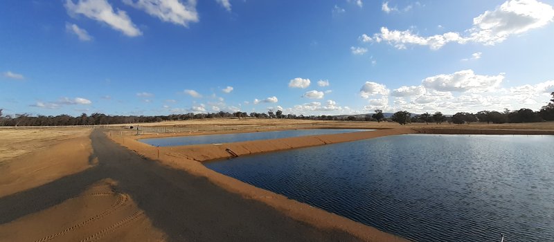 Effluent oxidation at Bundarra Sewerage Treatment Plant.