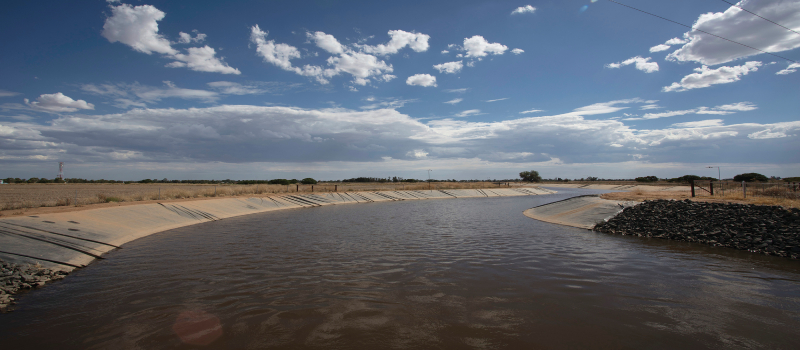 Irrigation channel, Narromine NSW.