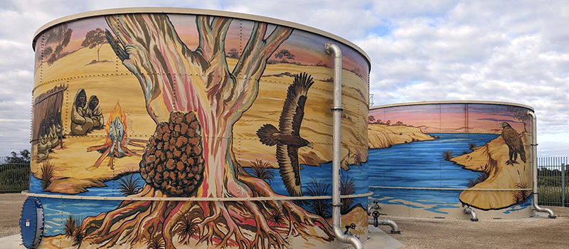 Namatjira raw water tank.