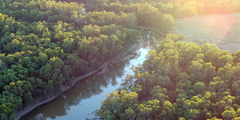 Sunsetting over Darlington Point in Cookoothama.