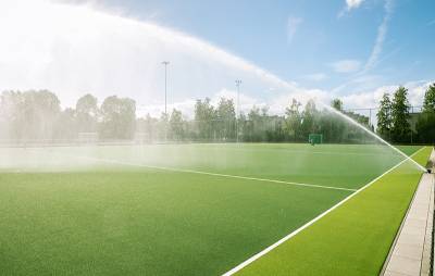 Reusing water to irrigate a sports field
