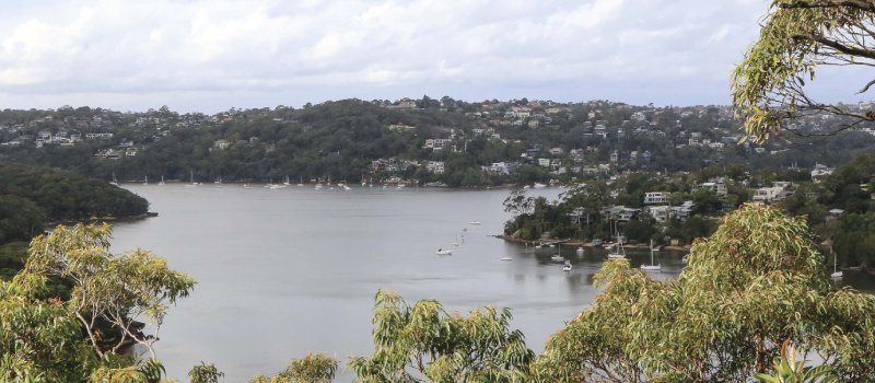 View of Sugarloaf bay from Harold Reid Reserve, Middle Cove, Sydney