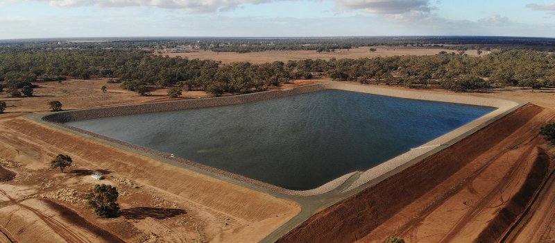 Aerial image of reservoir.