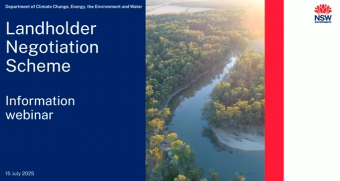 Landholder Negotiation Scheme webinar, July 2025.