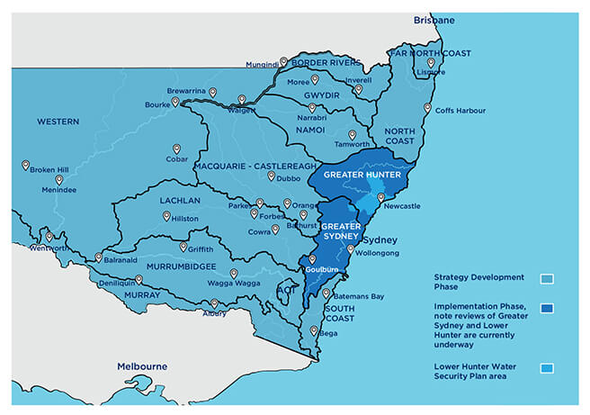 Figure 3. Map of NSW water strategy regions