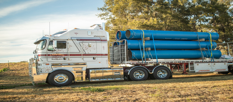 New pipes at Calala, NSW.