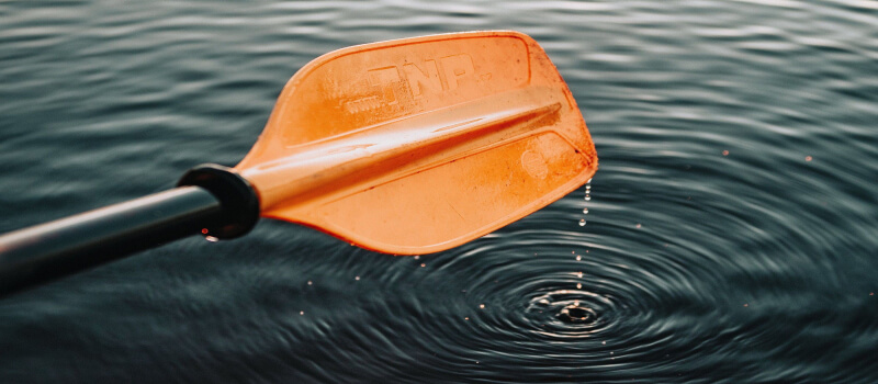 Orange paddle.