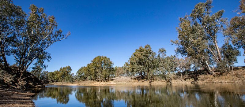 Sandy Beach by Macquarie River near Dubbo.