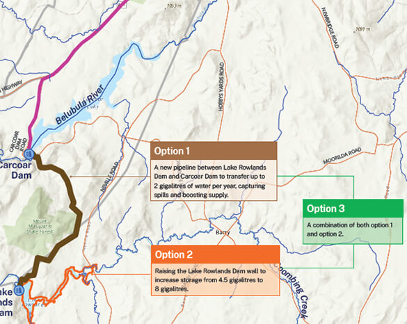 Belubula investigation areas map.