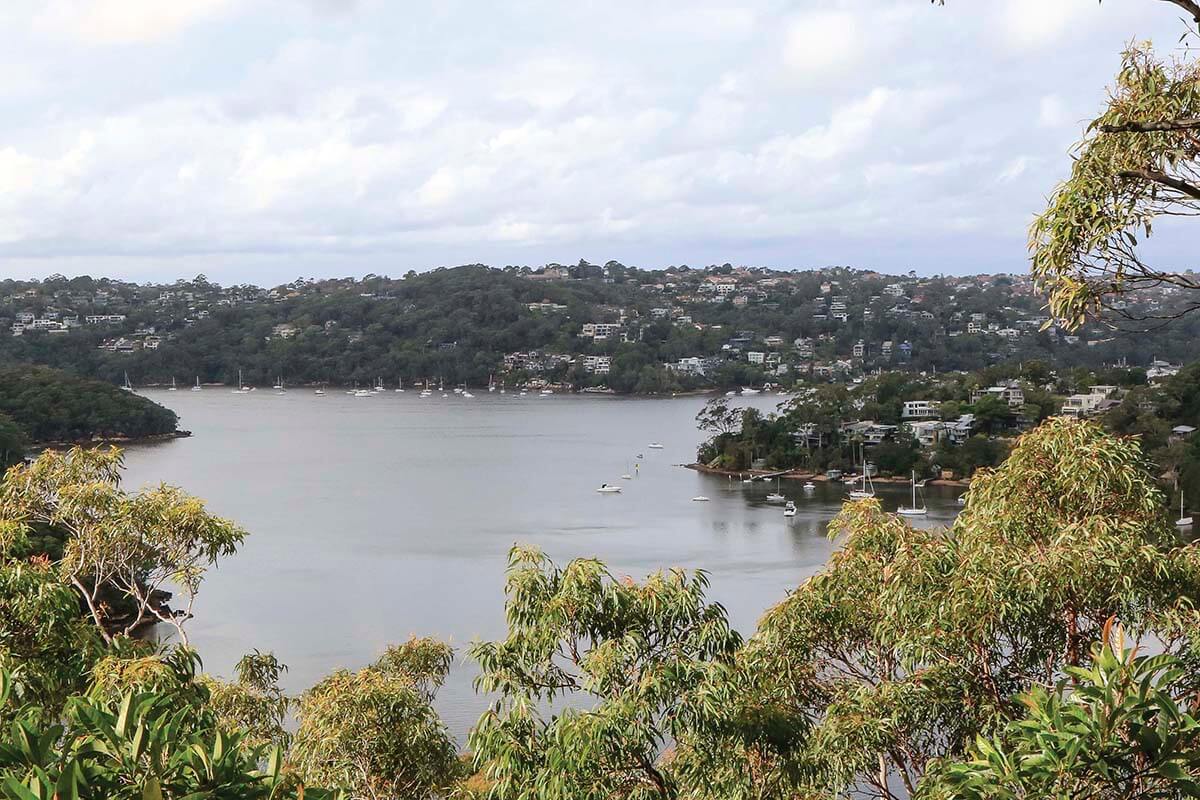 View of Sugarloaf bay from Harold Reid Reserve, Middle Cove, Sydney