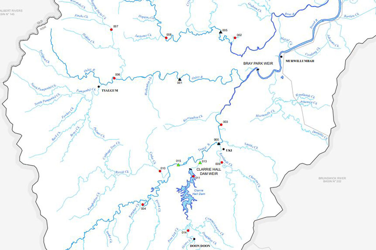 Gauging station map 